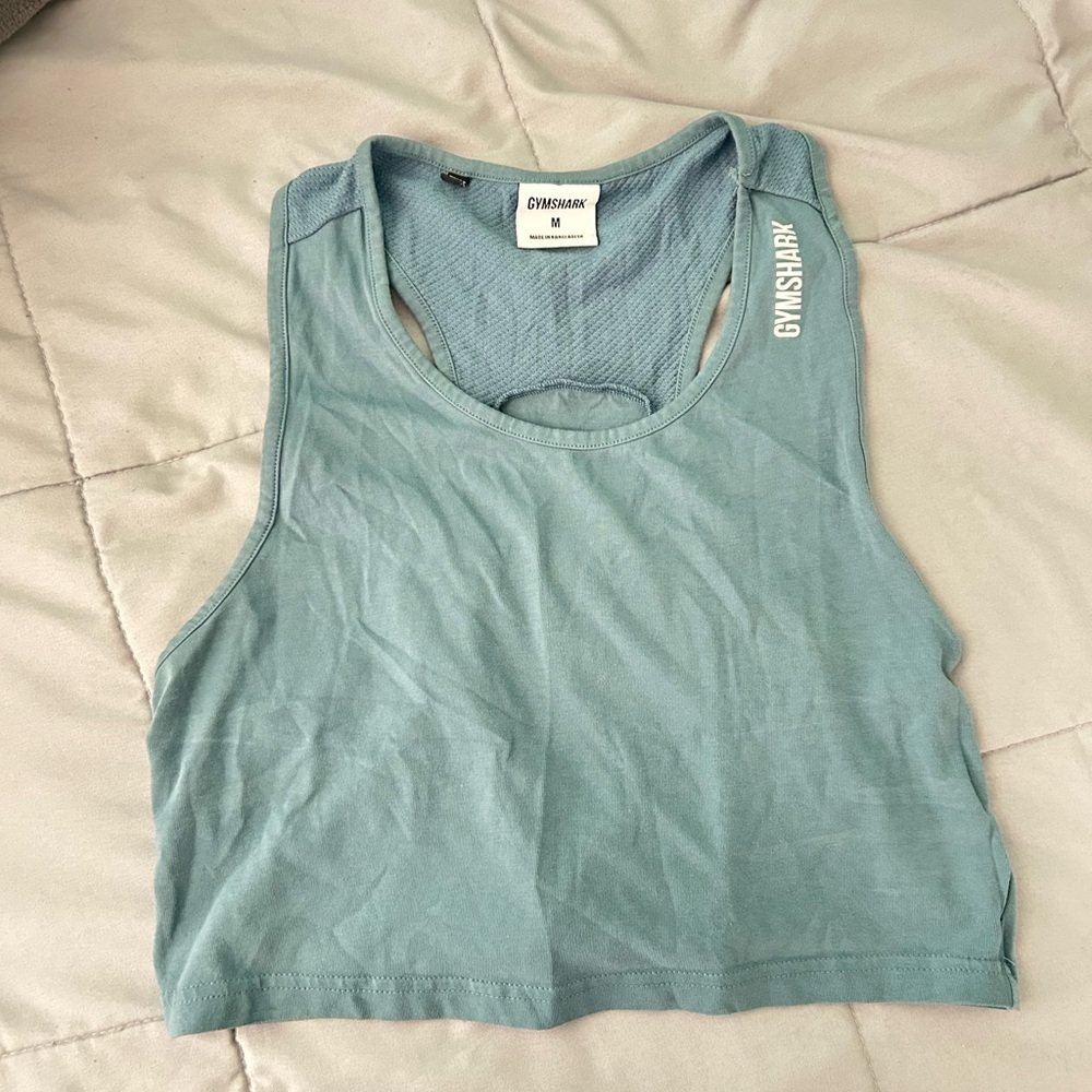 Gymshark Green Sleeveless Crop Razorback Tank